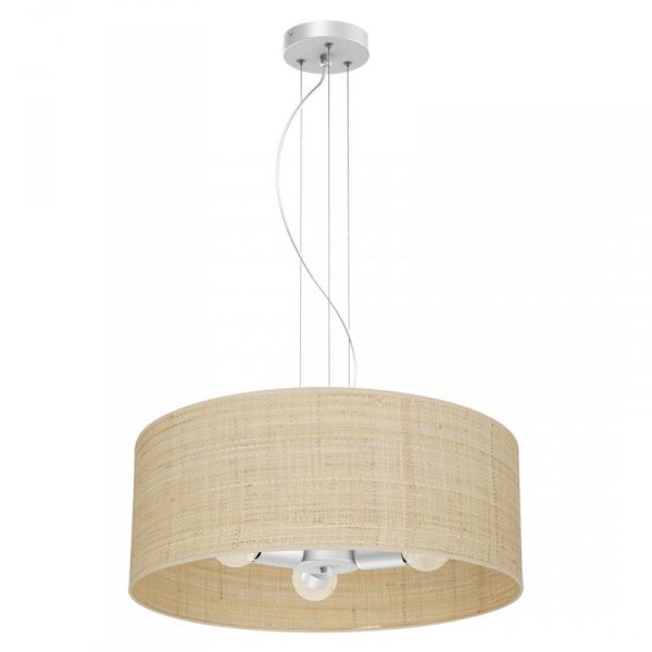 MILAGRO Lampa wisząca MARSHALL WHITE / RATTAN 3xE27