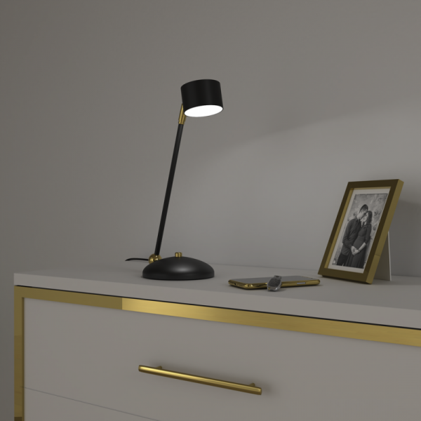 Lampka biurkowa ARENA BLACK/GOLD 1xGX53