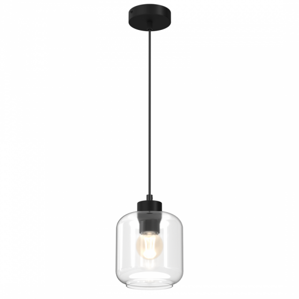 MILAGRO MLP8367 SOMBRA CLEAR LAMPA WISZĄCA SZKLANA CZARNA KLOSZ PRZEŹROCZYSTY