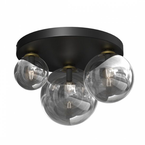 MILAGRO MLP8417 REFLEX PLAFON CZARNY KULE SREBRNE LAMPA SUFITOWA 