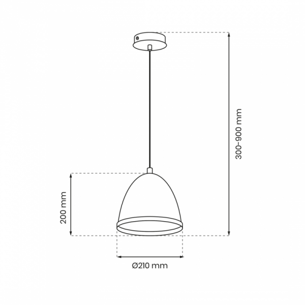 MILAGRO Lampa wisząca STUDIO WHITE 1xE27
