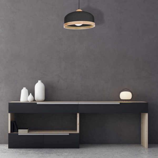 MILAGRO Lampa wisząca STUDIO BLACK 1xE27