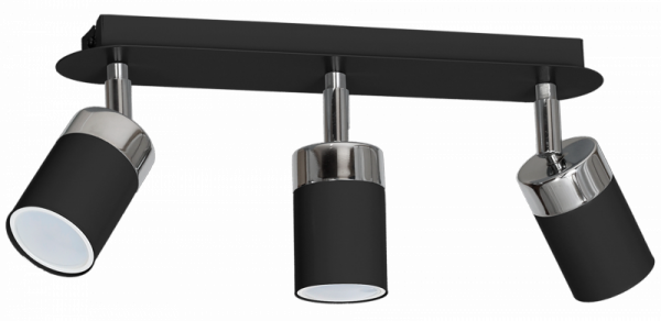 MILAGRO Lampa sufitowa JOKER BLACK 3xGU10