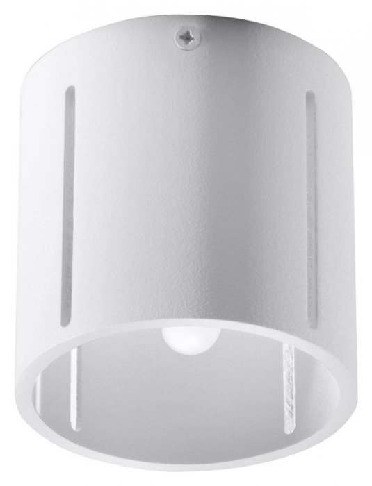 Plafon INEZ biały walec aluminium nowoczesna lampa z liniowym prześwitem sufitowa G9 LED SOLLUX LIGHTING