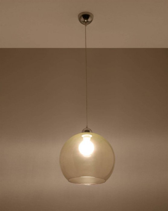 Lampa wisząca BALL szampański kula loft szkło E27 LED SOLLUX LIGHTING