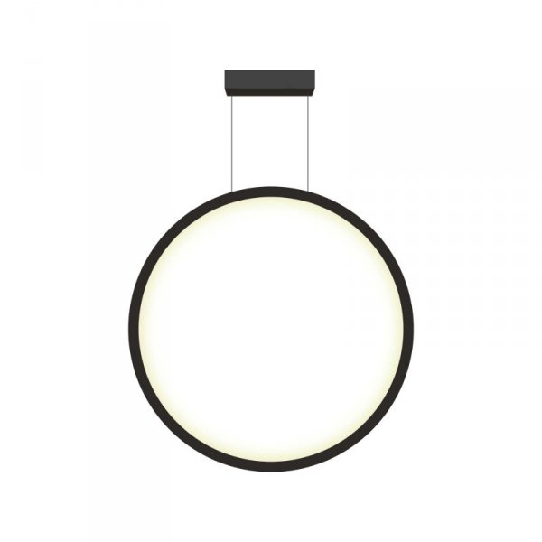 LIGHT PRESTIGE MIRROR LAMPA WISZĄCA MAŁA CZARNA OKRĄG RING LED 