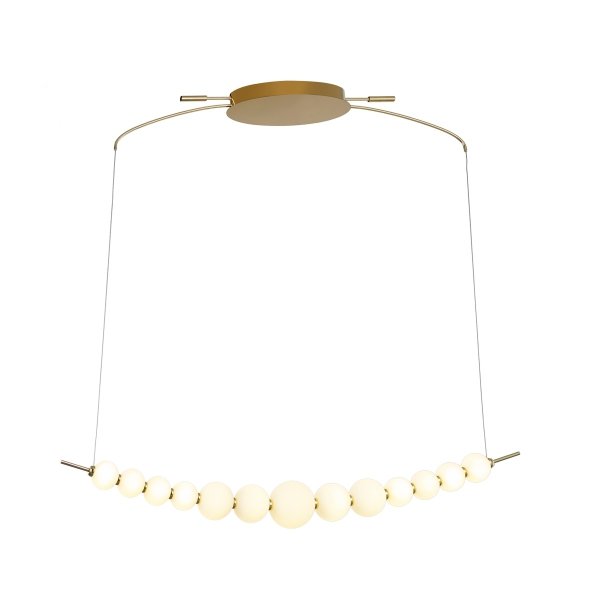ITALUX RONZA PND-36472-37W-3K-GD LAMPA WISZĄCA ZŁOTA KULE BIAŁE