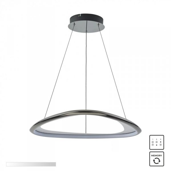 MD3888-1S-3BCT GETAFE LAMPA WISZĄCA CZARNY CHROM/BLACK CHROME