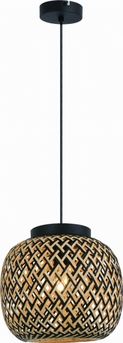 REALITY ELAINE 342211-30 LAMPA WISZĄCA DEKORACYJNA BAMBUSOWA CZARNA 30cm