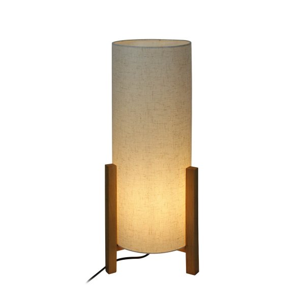ITALUX ONES TB-85930-L-WH-WO  LAMPKA STOŁOWA DREWNIANA Z BIAŁYM ABAŻUREM