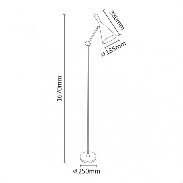 GOLDLUX POLUX MODERN 308023 LAMPA PODŁOGOWA BIAŁO ZŁOTA NOWOCZESNA