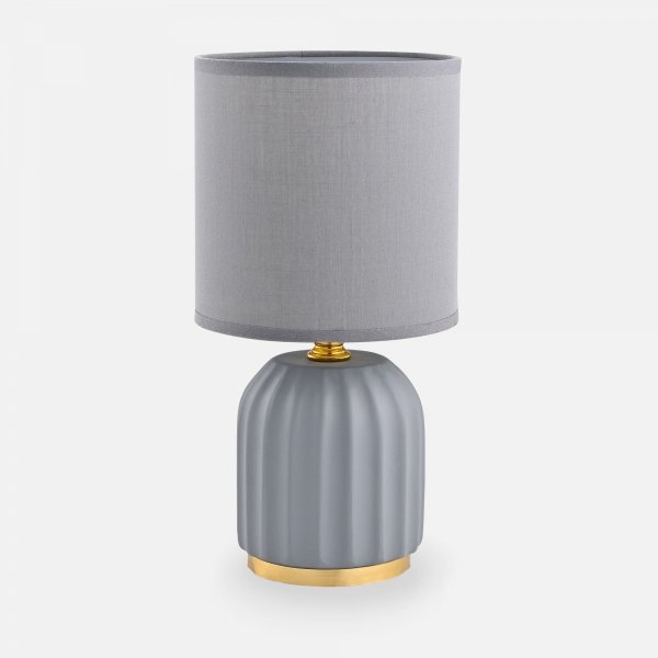 LAMPKA STOŁOWA NOCNA DO SYPIALNI BIAŁA ZUMALINE HS8723-GR LAMPA STOŁOWA SZARY