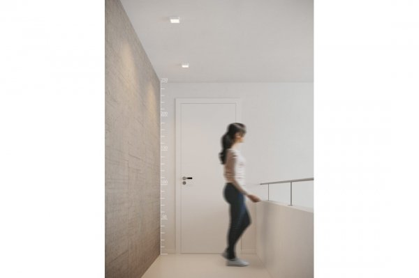 AZZARDO SLIM SQUARE 22 AZ4169 LAMPA WPUSTOWA CZARNA DUŻA 3000K