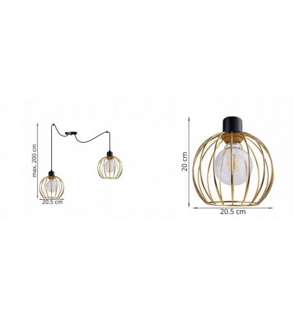 Lampa wisząca regulowana - SPIDER MONA 2180/2 LIGHT HOME