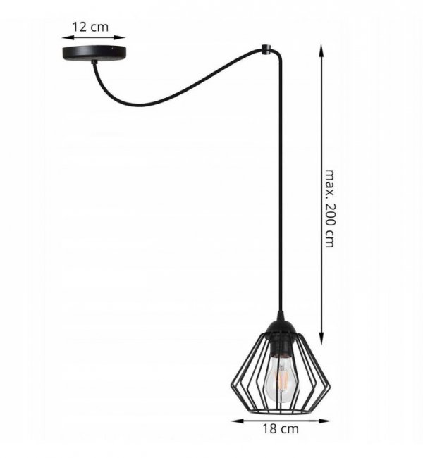 Lampa 1-płomienna LOFT  - SPIDER 1921/1/18