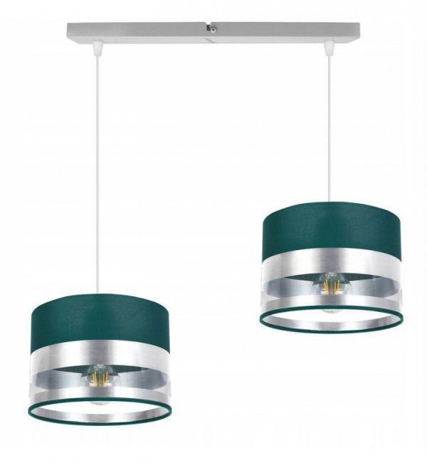LAMPA WISZĄCA PODWÓJNA Z ABAŻUREM KOLORY INTENSE CHROM HOME LIGHT HOME