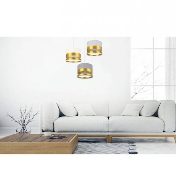 Lampa abażur materiałowa - INTENSE GOLD 2280/3/OW LIGHT HOME
