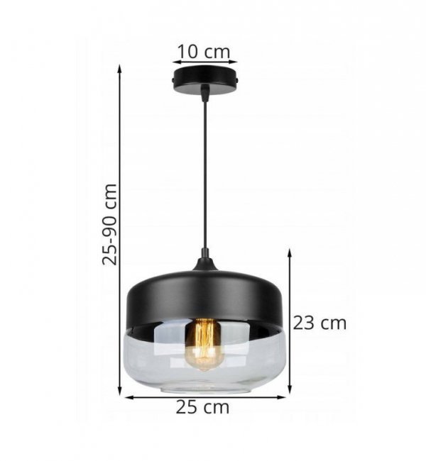 Lampa wisząca ze szklanymi kloszami - OSLO 2233/1/B LIGHT HOME