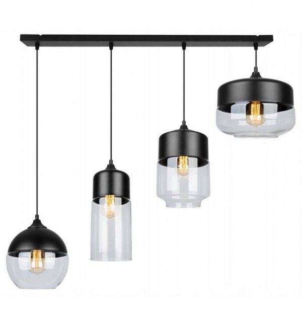 Lampa wisząca ze szklanymi kloszami - OSLO 2234/4/B/MIX LIGHT HOME