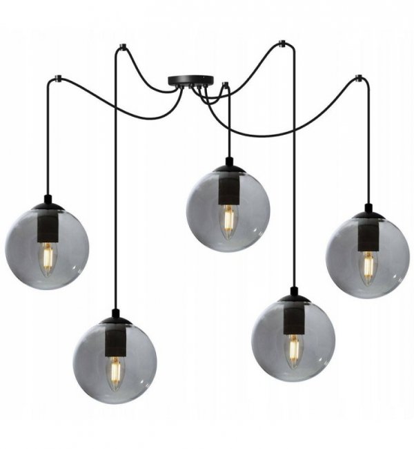 Lampa wisząca ze szklanymi kloszami - SPIDER PARIS 2290/5 LIGHT HOME