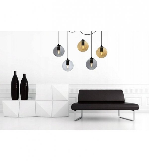 Lampa wisząca ze szklanymi kloszami - SPIDER PARIS 2290/5 LIGHT HOME