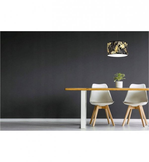 Lampa abażur wzór kwiaty - GOLD FLOWERS 2300/1/35 LIGHT HOME