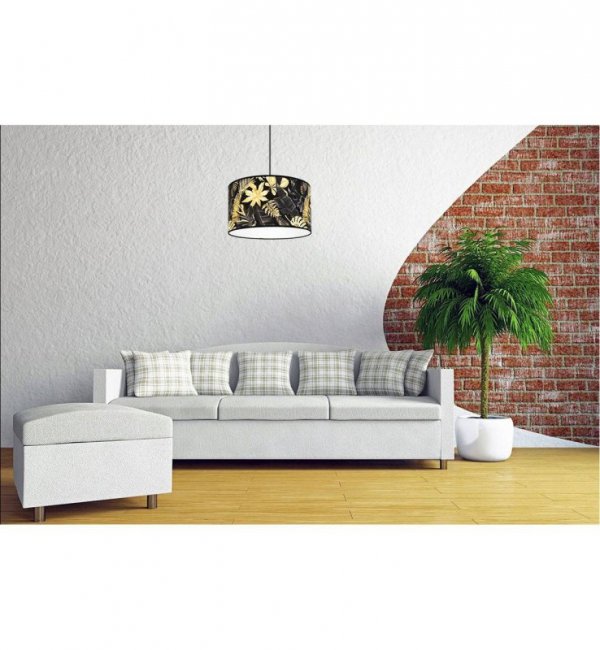 Lampa abażur wzór kwiaty - GOLD FLOWERS 2300/1/35 LIGHT HOME