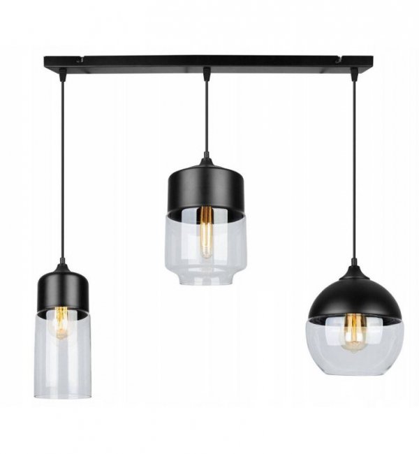 Lampa wisząca ze szklanymi kloszami - OSLO 2234/3/B/MIX LIGHT HOME