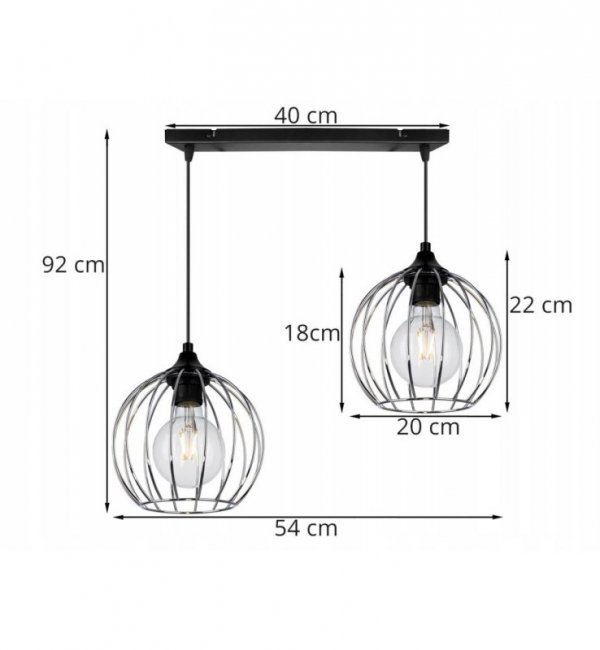 Lampa LOFT  - TORONTO 2245/2/C LIGHT HOME