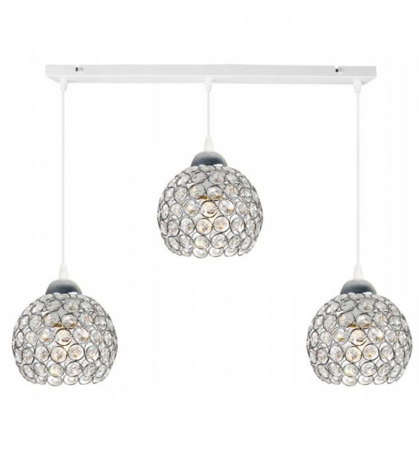 Lampa wisząca ze szklanymi kloszami - CRYSTAL 2221/3/C LIGHT HOME