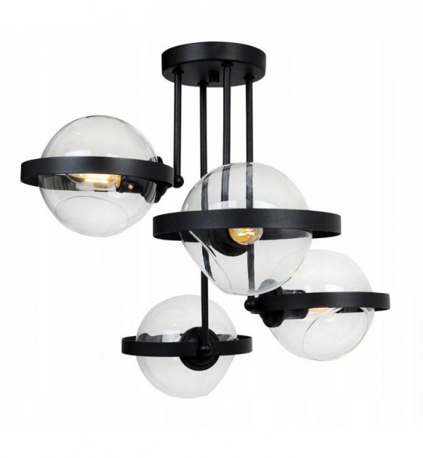 Lampa sufitowa ze szklanymi kloszami - RING 2340/4/B LIGHT HOME