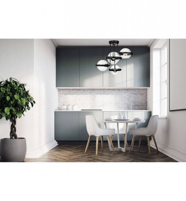 Lampa sufitowa ze szklanymi kloszami - RING 2340/4/B LIGHT HOME