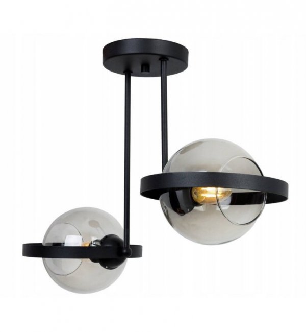Lampa wisząca ze szklanymi kloszami - RING HAGA 2345/2/G LIGHT HOME