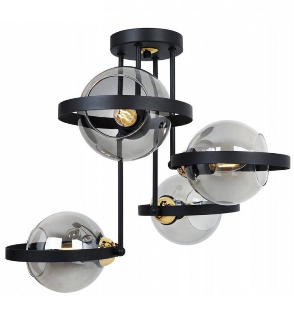 Lampa sufitowa ze szklanymi kloszami - RING HAGA 2345/4/G LIGHT HOME
