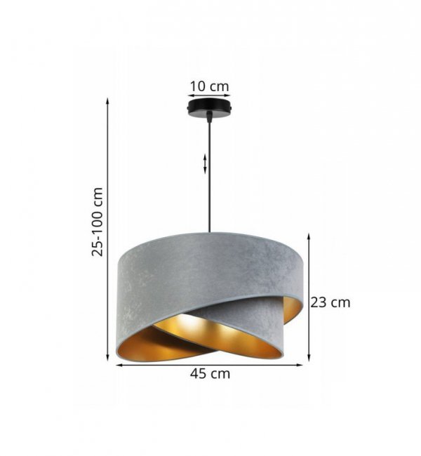 Lampa wisząca z abażurami - MEDIOLAN 2355/1/CSZ LIGHT HOME