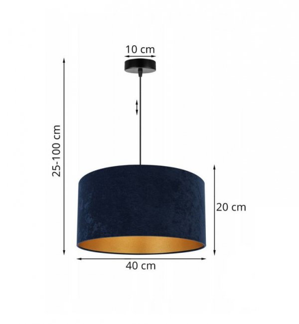Lampa wisząca z abażurami - MEDIOLAN 2360/1/GZ LIGHT HOME