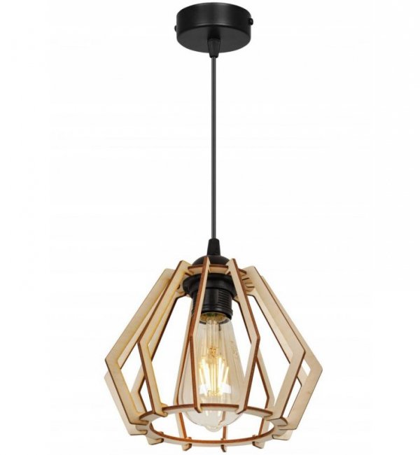 Zwis wiszący pojedynczy dekoracyjny - TIMBER 2360/1 LIGHT HOME