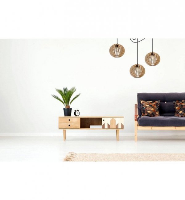 Lampa wisząca nowoczesna - SPIDER TIMBER 2362/3 LIGHT HOME