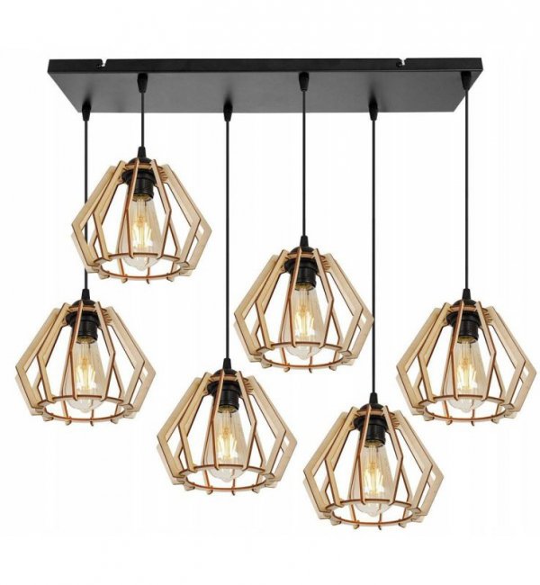 Lampa wisząca nowoczesna - TIMBER 2360/6 LIGHT HOME