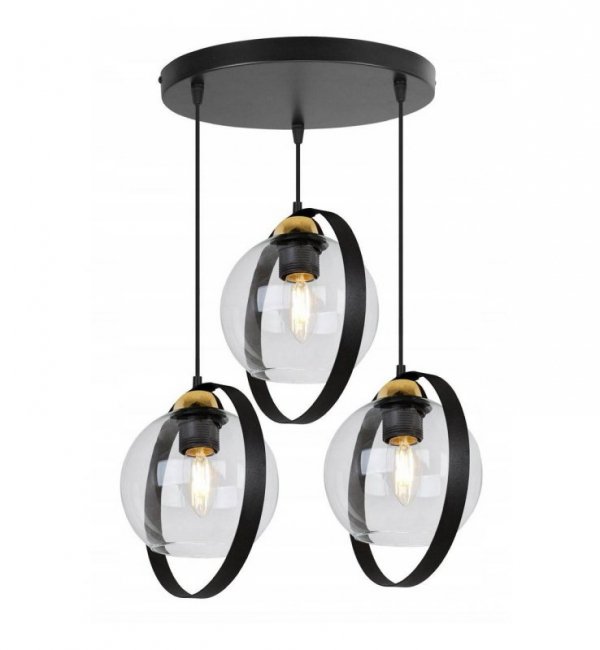 Lampa sufitowa ze szklanymi kloszami - RING HAGA 2346/3/OW/B LIGHT HOME