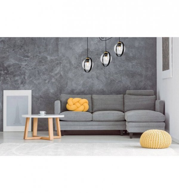 Lampa wisząca ze szklanymi kloszami - SPIDER RING HAGA 2346/3/B LIGHT HOME