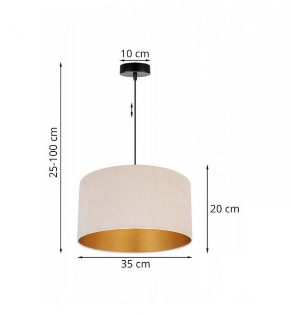 Lampa wisząca z abażurami -  MEDIOLAN 2360/1/35/JBZ LIGHT HOME