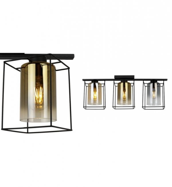 Lampa sufitowa ze szklanymi kloszami - HELLA CAGE 2365/3/MIX LIGHT HOME