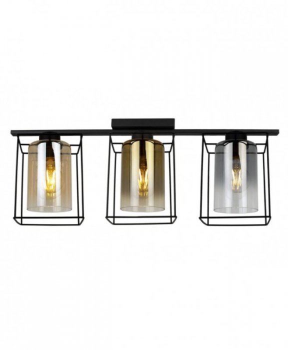 Lampa sufitowa ze szklanymi kloszami - HELLA CAGE 2365/3/MIX LIGHT HOME