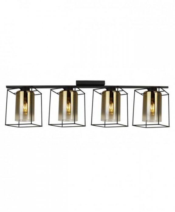 Lampa sufitowa ze szklanymi kloszami - HELLA CAGE 2365/4/Z LIGHT HOME