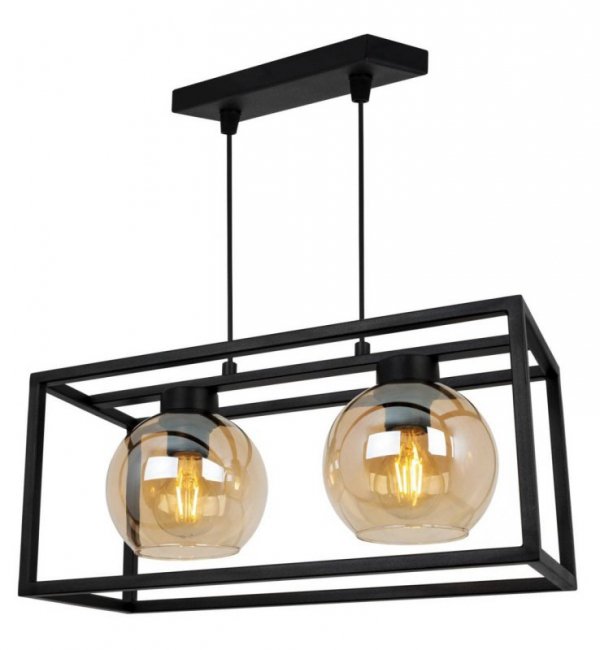 Lampa wisząca ze szklanymi kloszami - HAGA CAGE 2370/2/M LIGHT HOME