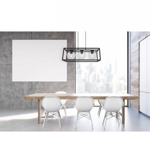 Lampa wisząca ze szklanymi kloszami - HAGA CAGE 2370/3/B LIGHT HOME