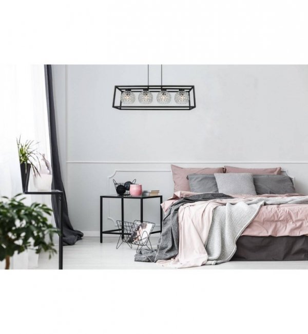 Lampa wisząca nowoczesna - CRYSTAL CAGE 2370/4/CH LIGHT HOME