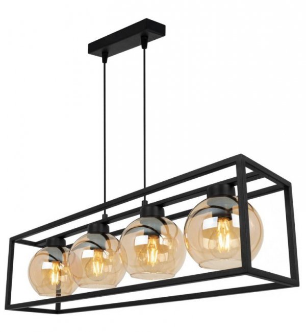 Lampa wisząca ze szklanymi kloszami - HAGA CAGE 2370/4/M LIGHT HOME
