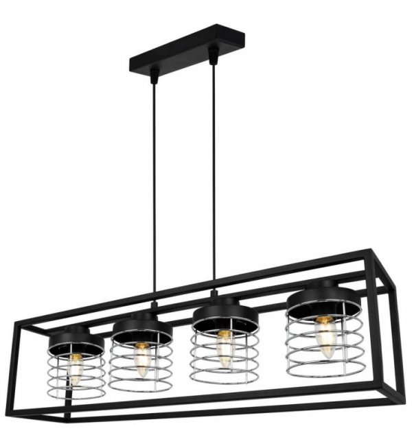 Lampa wisząca nowoczesna - RASTI CAGE 2370/4/CH LIGHT HOME